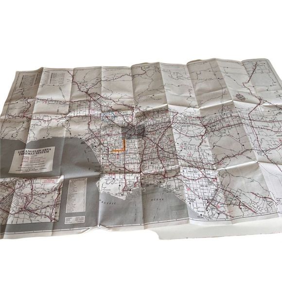 Vintage Rare 1996 Los Angeles Freeway Systems AAA Map Original - Picture 5 of 8